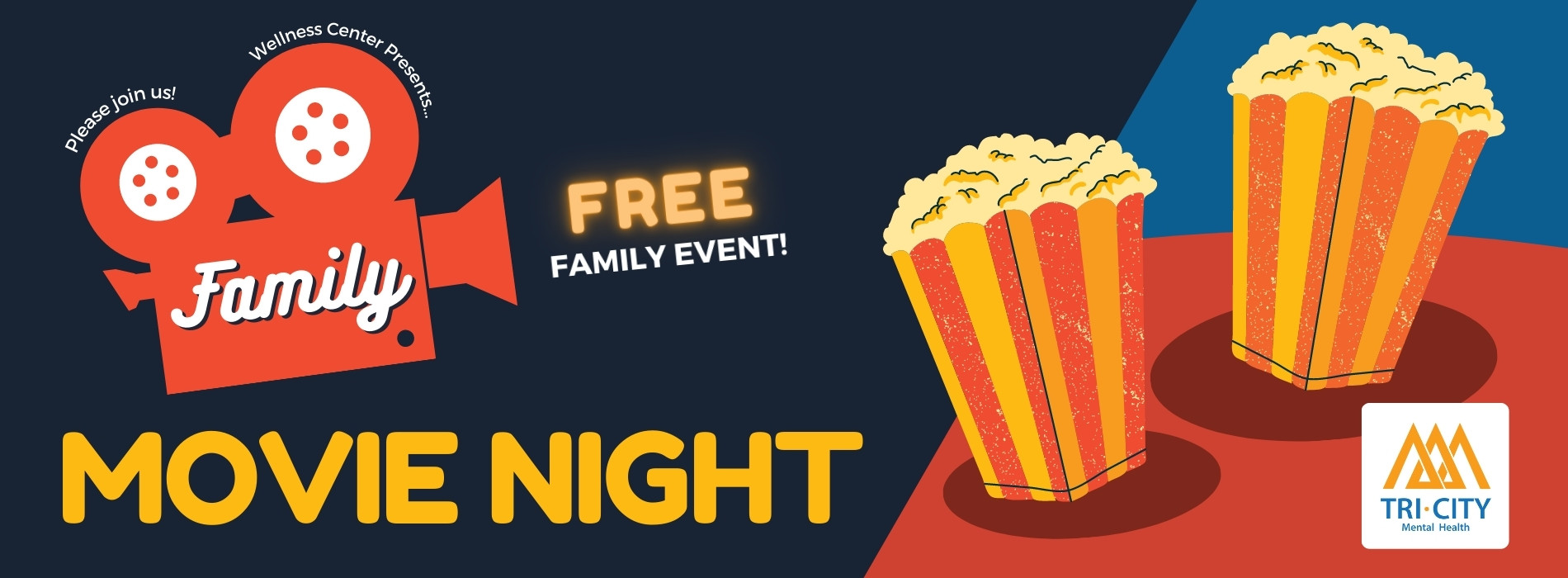 TCMH Wellness Center Family Movie Night Banner